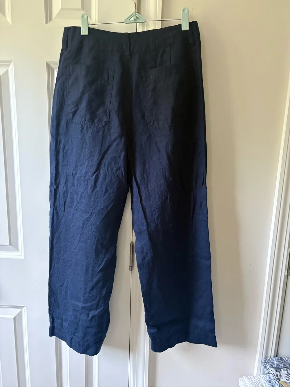 Quince 100% European Linen Patch Pocket Wide Leg Pants